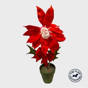 Vintage Red Holiday Poinsettia